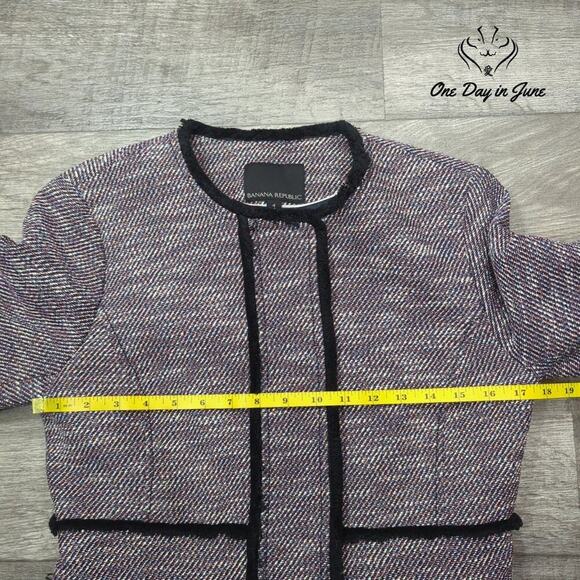 Banana Republic Beautiful Snap Front Basic Jacket Size 4 - Picture 3 of 5